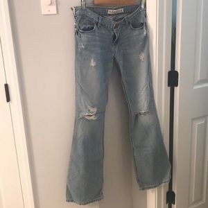 Hollister jeans with distressing